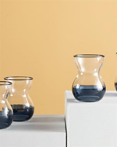 Chic Line Чаена Чаша 4 Бр., Стъкло, Тъмно Синьо, 140 Ml