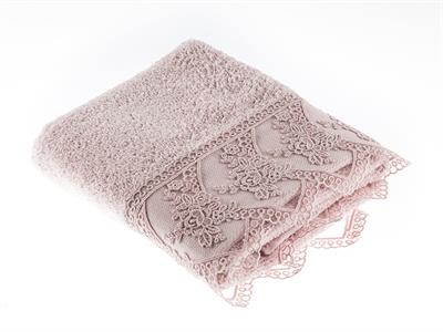 Chichi Roses ХАВЛИЯ ЗА ЛИЦЕ С дантела 50x80 cm Powder Pink.