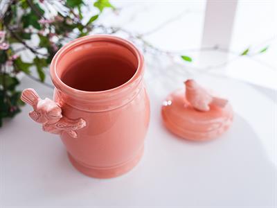 Chick КУТИЯ ЗА СЪХРАНЕНИЕ Stoneware 13x21 cm Salmon