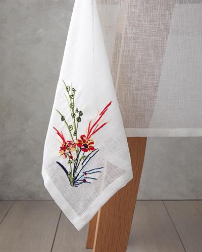 Покривка За Маса Полиестер 150x200 см Бял - Червен