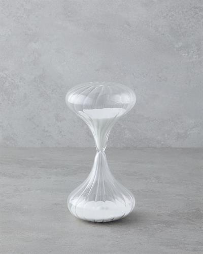 Chris Пясъчен Часовник 20 см Бял