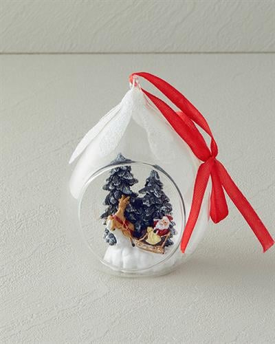 Christmas Ball Висящ Аксесоар Стъкло 7x8x10,4 см Червен