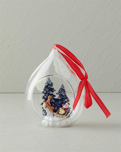 Christmas Ball Висящ Аксесоар Стъкло 7x8x10,4 см Червен