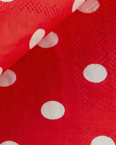 Christmas Dots Хартиени Салфетки 20 бр. Хартия 33x33 см Червен