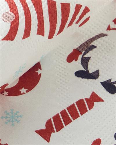 Christmas Gnomes Хартиени Салфетки 20 бр. Хартия 33x33 см Червен