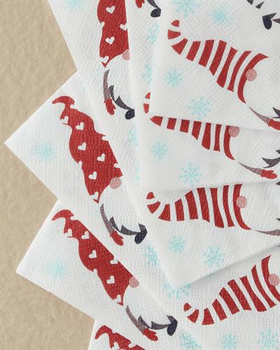 Christmas Gnomes Хартиени Салфетки 20 бр. Хартия 33x33 см Червен
