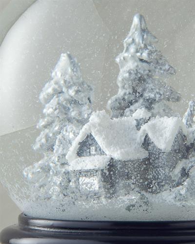 Christmas House Снежен Глобус 9,9x17 см Черен