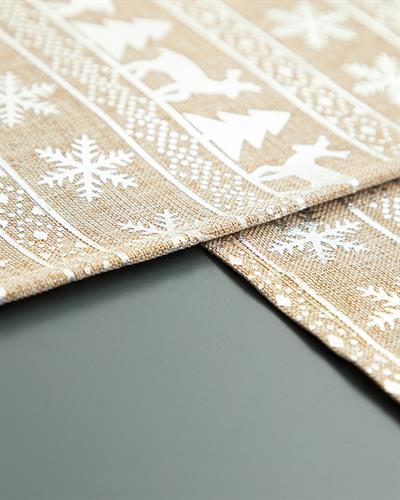 Christmas Pals Американзки Сервиз 2Бр., Полиестер, Сребристо, 30 X 45 Cm