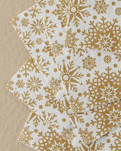 Christmas Snowflakes Хартиени Салфетки 20 бр. Хартия 33x33 см Златен