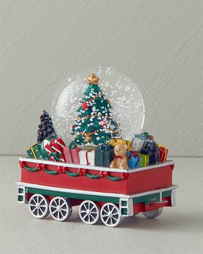 Christmas Train Снежен Глобус 9,8X7X11 см Червен