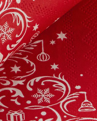 Christmas Tree Хартиени Салфетки 20 бр. Хартия 33x33 см Червен