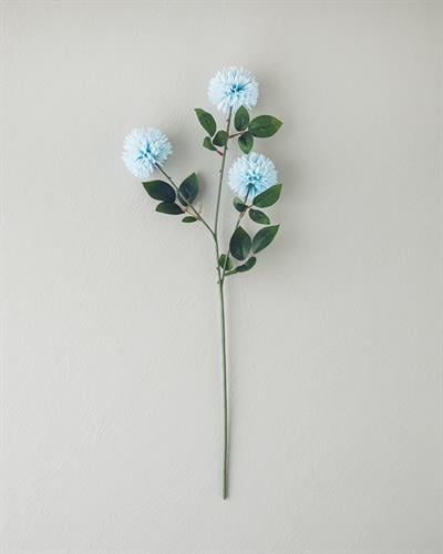 Chrysanthemum Една Клонка Изкуствено Цвете Пластмасов, Синьо, 66 Cm