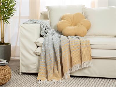 Ciara Шал За Кресло Сиво-Жълто, 130 X 170 Cm