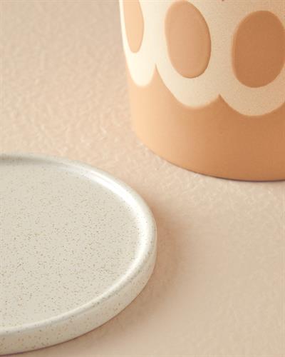 Circle Саксия Керамика 14,2x14,2x 14 см Кремав