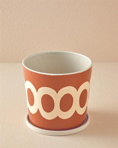 Circle Саксия Керамика 16,8X16 см Теракота