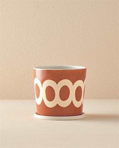 Circle Саксия Керамика 16,8X16 см Теракота