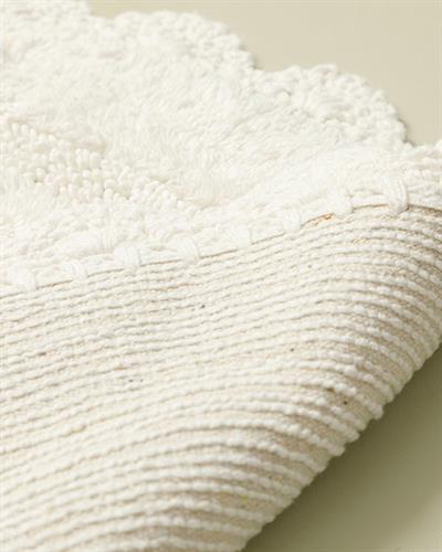 Circles Kombin Постелка За Баня Памучен 60x60 cm Екрю