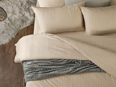 Classy СПАЛНО БЕЛЬО КОМПЛЕ Голям размер Melange Twill 240x220 cm Златно бежово