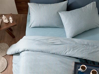 Classy СПАЛНО БЕЛЬО КОМПЛЕ Голям размер Melange Twill 240x220 cm Син