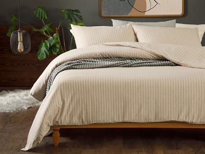 Classy СПАЛНО БЕЛЬО КОМПЛЕ Голям размер Melange Twill 240x220 cm Златно бежово