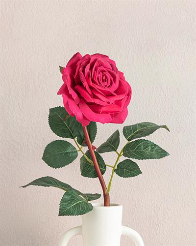 Classy Rose Изкуствено Цвете Един Стрък Пластмаса 64 см Червен