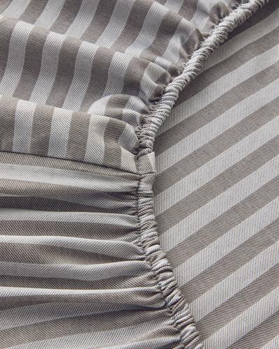 Twill King Size Fitted Sheet 180x200 cm Anthracite