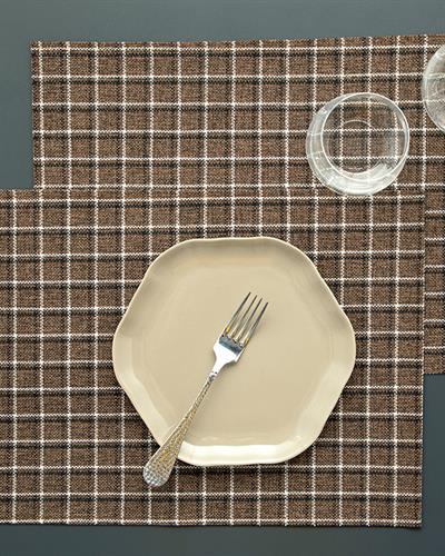 Claudia Американзки Сервиз 2Бр., Полиестер, Кафяво, 30 X 45 Cm