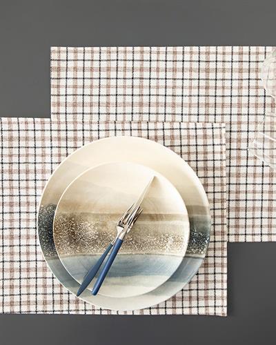 Claudia Американзки Сервиз 2Бр., Полиестер, Бежово, 30 X 45 Cm