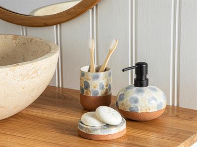 Coastal Комплект За Баня Синьо, 11 X 13+7,5 X 9,5+10 X 2,5 Cm