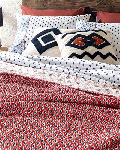 Coastal Bliss Double Person Multi-Purposed Quilt 200x220 cm Red