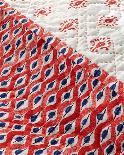 Coastal Bliss Double Person Multi-Purposed Quilt 200x220 cm Red