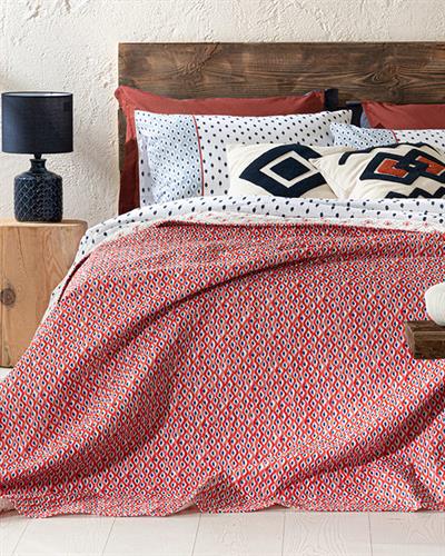 Coastal Bliss Double Person Multi-Purposed Quilt 200x220 cm Red