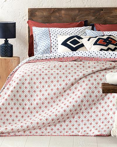 Coastal Bliss Double Person Multi-Purposed Quilt 200x220 cm Red