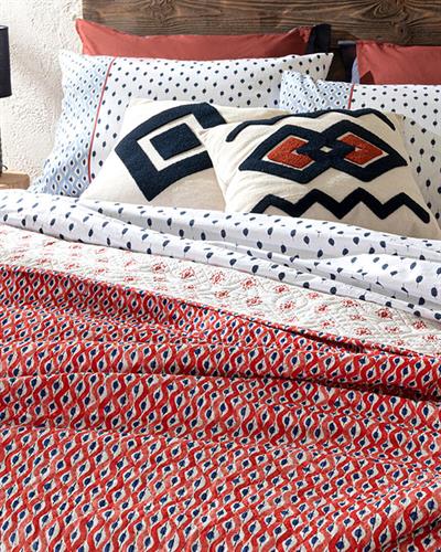 Coastal Bliss Многофункционално По King Size, Червено, 240 X 220 Cm