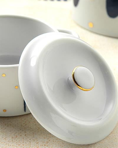 Coastal Lines Мини Тенджера Порцелан 12 см Син - Бял.