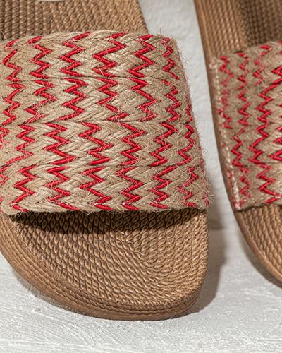 Coastal Rope Women Sandals 37 Red