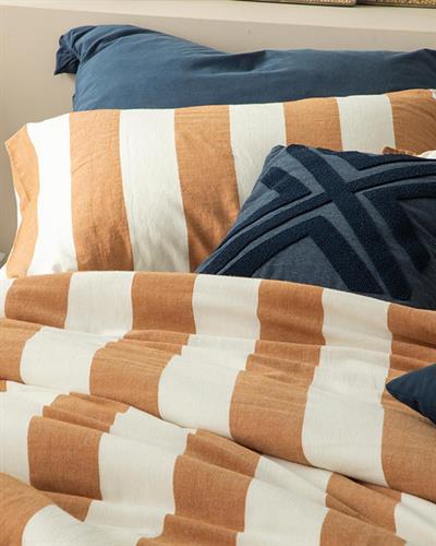 Coastal Side Спално Бельо Компле Двоен Размер, С Измиване На Части, Горчица, 200 X 220 Cm