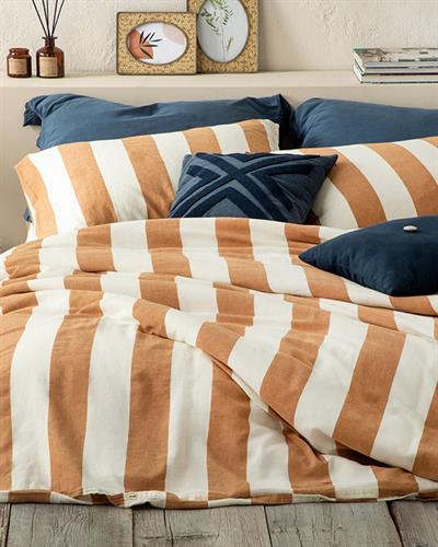 Coastal Side Спално Бельо Компле Двоен Размер, С Измиване На Части, Горчица, 200 X 220 Cm