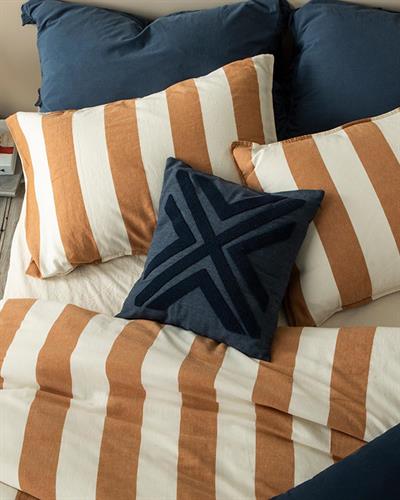 Coastal Side Спално Бельо Компле Двоен Размер, С Измиване На Части, Горчица, 200 X 220 Cm