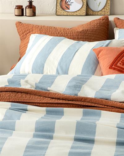 Coastal Side Спално Бельо Компле King Size, С Измиване На Части, Синьо, 240 X 220 Cm