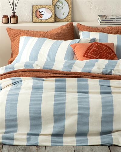 Coastal Side Спално Бельо Компле King Size, С Измиване На Части, Синьо, 240 X 220 Cm