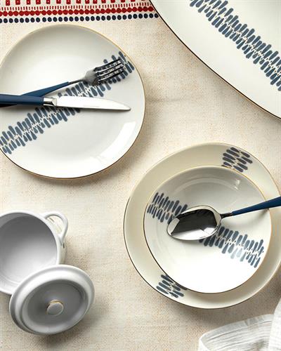 Coastal Spot Мини Тенджера Порцелан 14 см. Син - Бял.