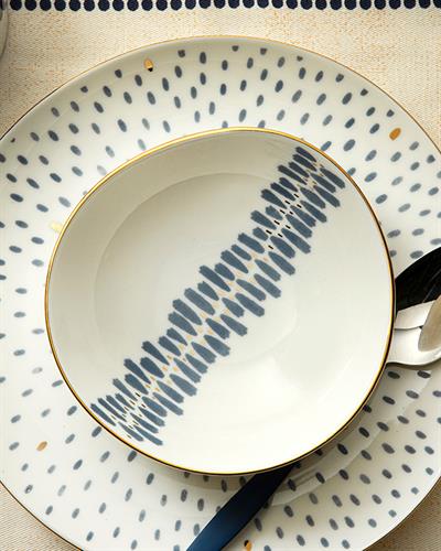 Coastal Stripe Купа Порцелан, Синьо Бяло, 15 Cm