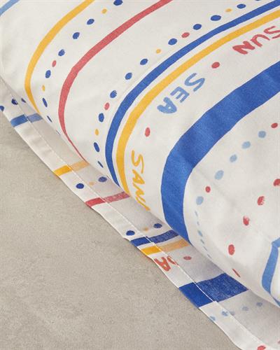 Coastal Stripe Калъфка За Възглавница 2 бр. Лесно за гладене 50X70 Червен