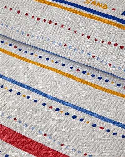 Coastal Stripe Одеяло Пике Двоен С щампа 200x220 см Червен