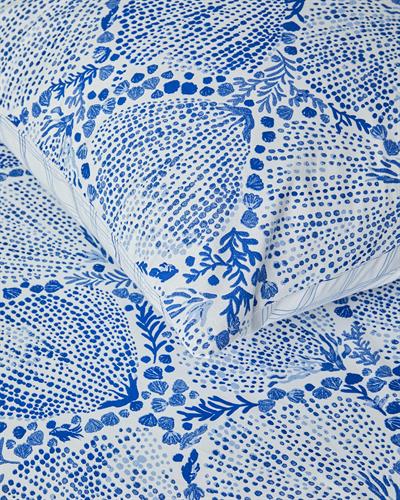 Coastal Treasures Спален Комплект Двоен Памучен 200x220 см Син