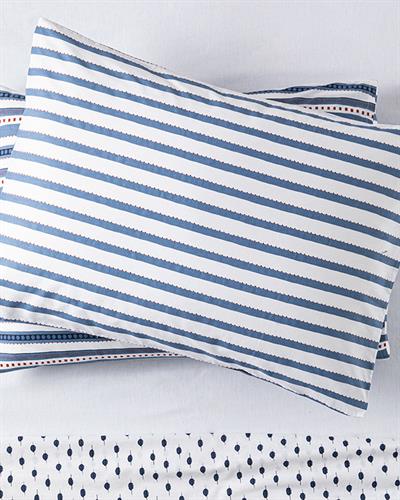 Coastline Калъфка За Възглавница 2 бр. Памучен 50x70 см Индиго.