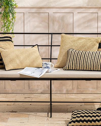 Coco Raffia Decorative Cushion 45x45 cm Natural