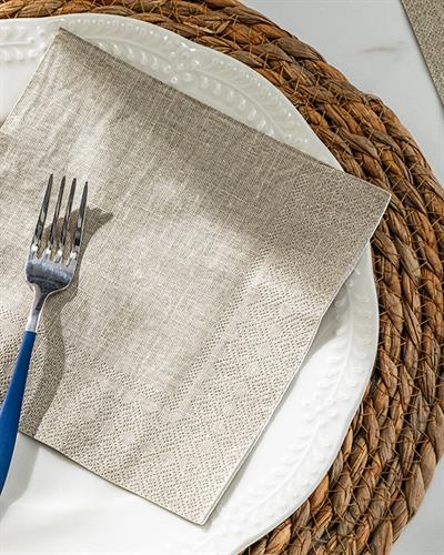 Colette Хартийни Салфетки 20 Бр., Хартия, Бежово, 33 X 33 Cm