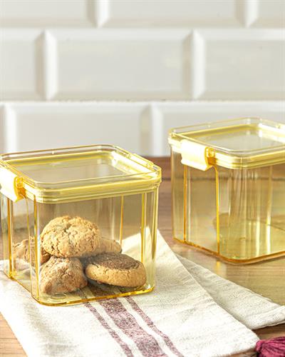 Colorato Съд За Съхранение 2 бр. Акрил 700 мл Жълт